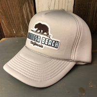 Hermosa Beach SUFING GRIZZLY BEAR Winter All Foam Cap Hat - Grey