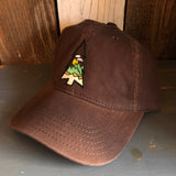 WILDERNESS TREE (Midnight) Vintage Washed Seams Dad Hat - Brown
