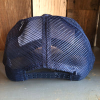 Hermosa Beach LIFEGUARD TOWER 5 panel Denim Mesh Back Cap - Navy
