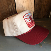 JOSHUA TREE NATIONAL PARK 5-Panel Polyester Golf, 2-Tone - Grey/Maroon Braid
