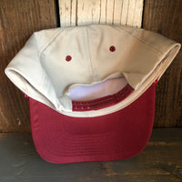 JOSHUA TREE NATIONAL PARK 5-Panel Polyester Golf, 2-Tone - Grey/Maroon Braid