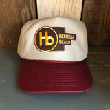 Hermosa Beach THE NEW STYLE 5-Panel Polyester Golf, 2-Tone - Grey/Maroon Braid