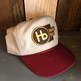 Hermosa Beach THE NEW STYLE 5-Panel Polyester Golf, 2-Tone - Grey/Maroon Braid