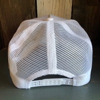 JOSHUA TREE NATIONAL PARK 5 panel Cotton Mesh Trucker, Rope cap - White/Black Braid