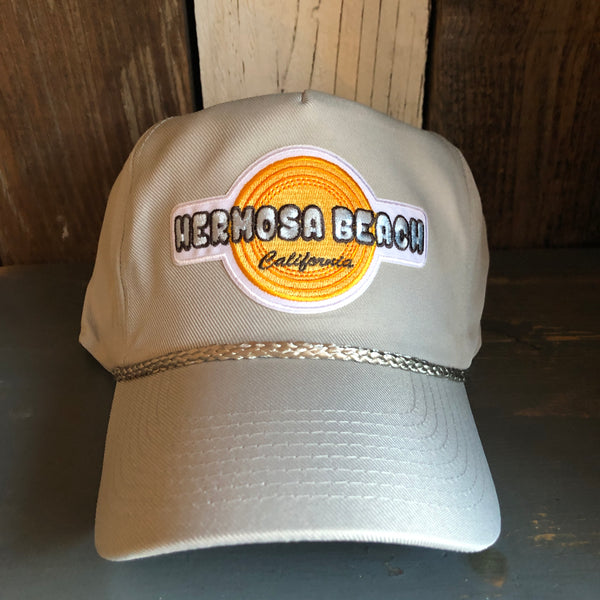 Hermosa Beach HIGH HEAT 5-Panel Polyester Golf Cap - Grey/Grey Braid