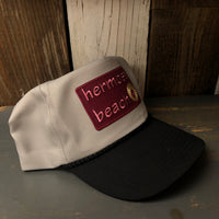 Hermosa Beach WELCOME SIGN 5-Panel Polyester Golf, 2-Tone - Grey/Black Braid