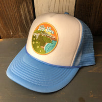 BIG SUR, CALIFORNIA High Crown Summer Foam Front/Mesh Back - Columbia Blue