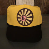 Hermosa Beach SUNBEAMS 5 Panel High Crown Baseball Cap - Black/Yellow