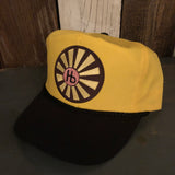 Hermosa Beach SUNBEAMS 5 Panel High Crown Baseball Cap - Black/Yellow