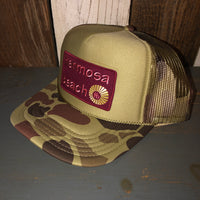Hermosa Beach WELCOME SIGN Trucker Hat - CAMOUFLAGE Green/Light Loden/Green