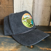 BIG SUR, CALIFORNIA 5 panel Stone Washed Canvas Golf - Charcoal/Charcoal Braid