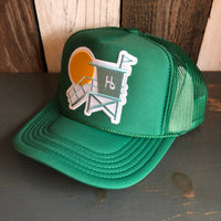 Hermosa Beach LIFEGUARD TOWER High Crown Trucker Hat - Kelly Green