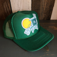 Hermosa Beach LIFEGUARD TOWER High Crown Trucker Hat - Kelly Green