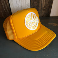 Hermosa Beach CLASSIC LOGO High Crown Trucker Hat - Gold