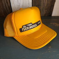 Hermosa Beach HERMOSA AVE High Crown Trucker Hat - Gold