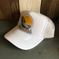 Hermosa Beach FIESTA High Crown Trucker Hat - White
