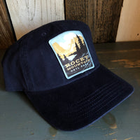 Rocky Mountain National Park 6 Panel Low Profile Style Dad Hat - Navy