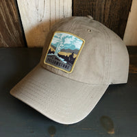 Yellowstone National Park 6 Panel Low Profile Style Dad Hat - Dark Khaki
