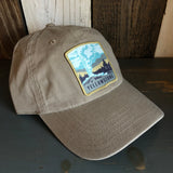 Yellowstone National Park 6 Panel Low Profile Style Dad Hat - Dark Khaki