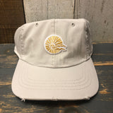 Hermosa Beach CLASSIC MINI HB Vintage Distress Washed Relax Dad Hat - Stone