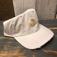 Hermosa Beach CLASSIC MINI HB Vintage Distress Washed Relax Dad Hat - Stone