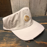 Hermosa Beach CLASSIC MINI HB Vintage Distress Washed Relax Dad Hat - Stone