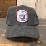 SMOKEY BEAR / PREVENT WILDFIRES 5 panel Stone Washed Canvas 2-Tone - Sky/White Braid 5 panel Stone Washed Canvas 2-Tone - Indigo/Red Braid 5 panel Stone Washed Canvas Golf - Charcoal/Charcoal Braid