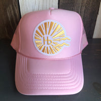 Hermosa Beach CLASSIC LOGO High Crown Trucker Hat - Pink