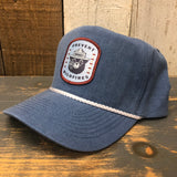 SMOKEY BEAR / PREVENT WILDFIRES 5 panel Stone Washed Canvas 2-Tone - Sky/White Braid