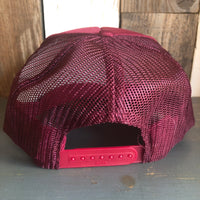 Hermosa Beach CLASSIC LOGO High Crown Trucker Hat - Burgundy Maroon