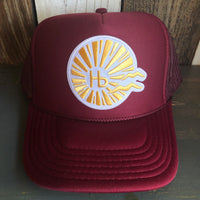 Hermosa Beach CLASSIC LOGO High Crown Trucker Hat - Burgundy Maroon