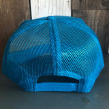 Hermosa Beach CLASSIC LOGO High Crown Trucker Hat - Turquoise Blue
