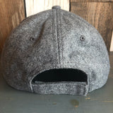Hermosa Beach LIFEGUARD TOWER 5 Panel Low Profile Melton Wool Blend Baseball Cap with Velcro Closure - Heather Grey