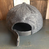 Hermosa Beach LIFEGUARD TOWER 5 Panel Low Profile Melton Wool Blend Baseball Cap with Velcro Closure - Heather Grey