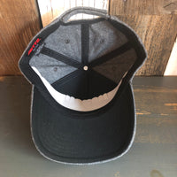 Hermosa Beach LIFEGUARD TOWER 5 Panel Low Profile Melton Wool Blend Baseball Cap with Velcro Closure - Heather Grey
