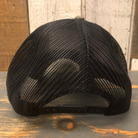 Hermosa Beach BLUE SUPREME HERMOSA 6 Panel Low Profile Mesh Back Trucker Hat - OliveGreen/HeatherGray/Black