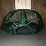 Hermosa Beach THE NEW STYLE High Crown Trucker Hat - Dark Green