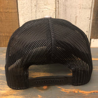 Hermosa Beach LIFEGUARD TOWER 6 Panel Low Profile Mesh Back Trucker Hat - Heather Gray/Charcoal Gray/Black