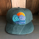 Hermosa Beach TUBULAR 6 Panel Mid Profile Baseball Cap - Dark Green