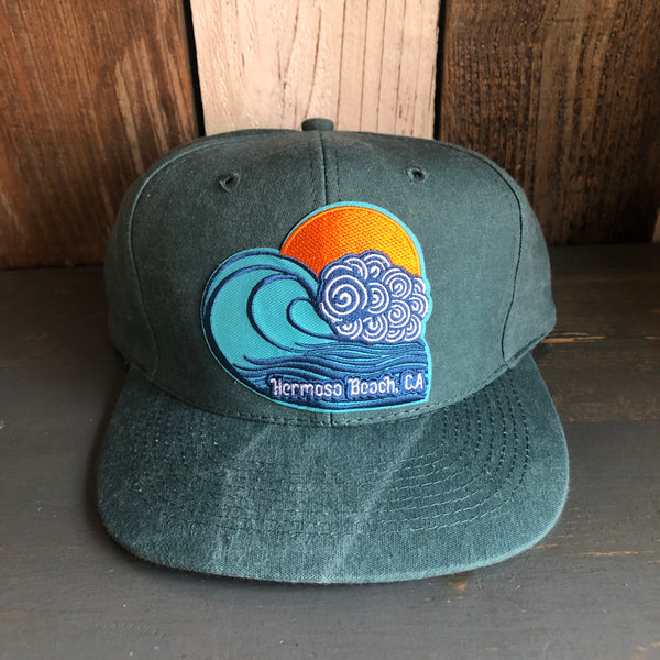 Hermosa Beach TUBULAR 6 Panel Mid Profile Baseball Cap - Dark Green