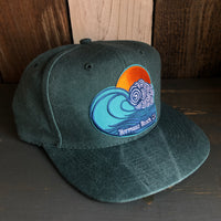 Hermosa Beach TUBULAR 6 Panel Mid Profile Baseball Cap - Dark Green