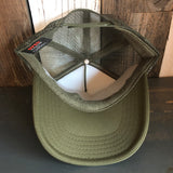 Hermosa Beach CLASSIC LOGO High Crown Trucker Hat - Olive