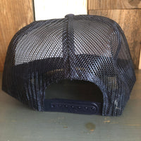 Hermosa Beach FIESTA High Crown Trucker Hat - Navy