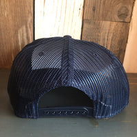JOSHUA TREE NATIONAL PARK Premium Cork Trucker Hat (Navy Blue)