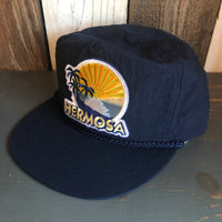 Hermosa Beach FIESTA 5 Panel High Crown Nylon Baseball Cap - Crinkle Taslon - Navy