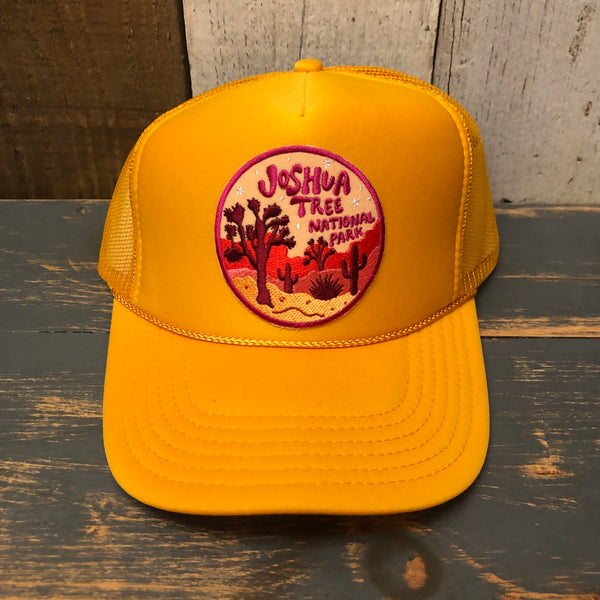 JOSHUA TREE NATIONAL PARK High Crown Trucker Hat - Gold