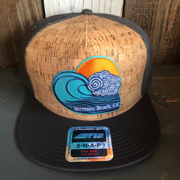 Hermosa Beach TUBULAR Premium Cork Trucker Hat (Grey)