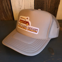 Hermosa Beach WOODIE High Crown Trucker Hat (Khaki)