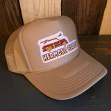 Hermosa Beach WOODIE High Crown Trucker Hat (Khaki)