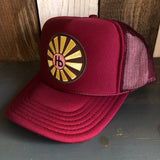 Hermosa Beach SUNBEAMS Trucker Hat - Burgundy Maroon